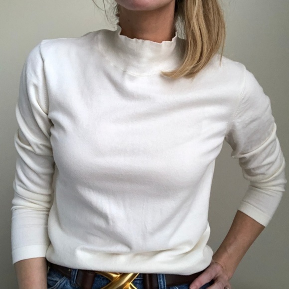 Vintage Sweaters - VINTAGE/ softest mock neck knit pullover